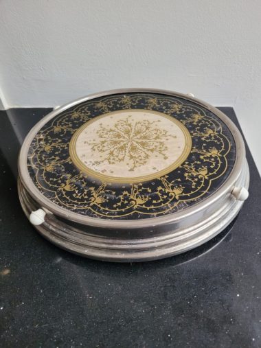 Vintage taart/vlaai draaibare opdienschaal