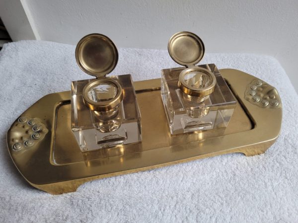 Jugendstil bureau garnituur inktstel - Afbeelding 7