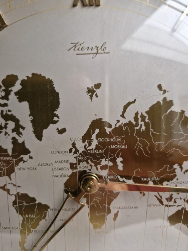 Kienzle vroeg exemplaar wereldklok, weltuhr, world clock - Afbeelding 4