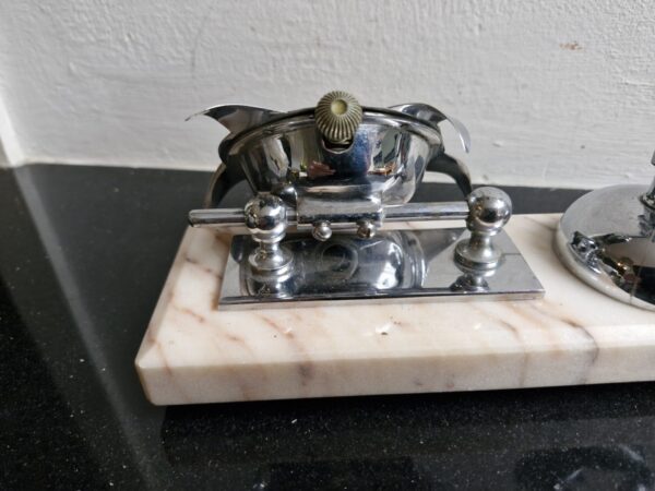 Pracht Art Deco bureaulamp met klok - Afbeelding 5